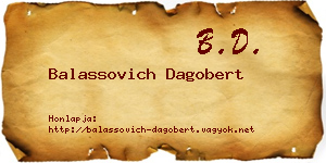 Balassovich Dagobert névjegykártya